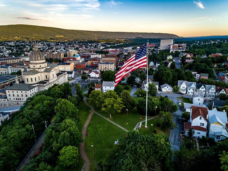 A view of Altoona from the downtown area